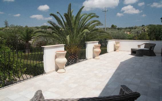 The front terrace